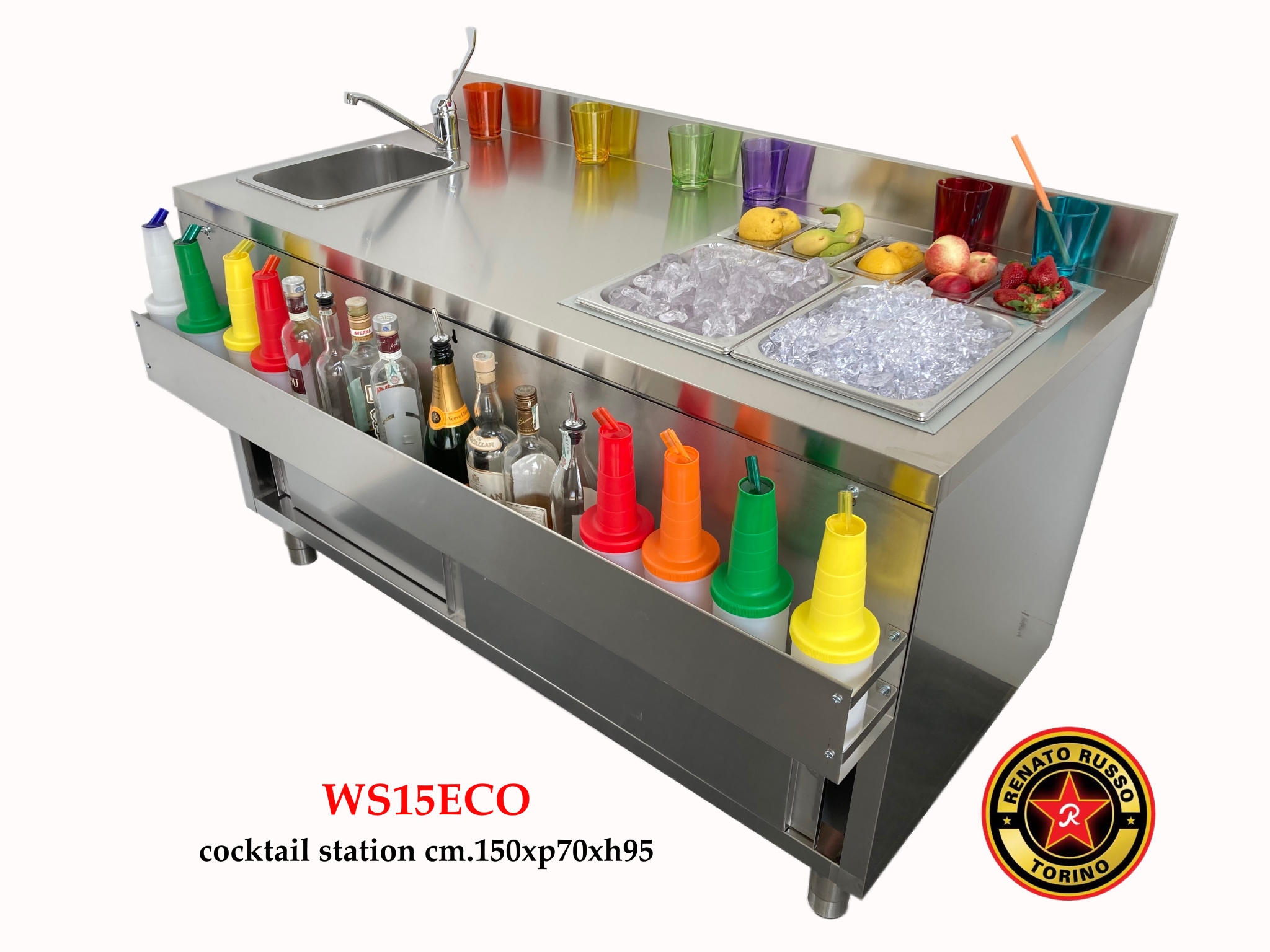 Vasca cocktail drink station ABS da incasso attrezzatura barman bartender  RS9614